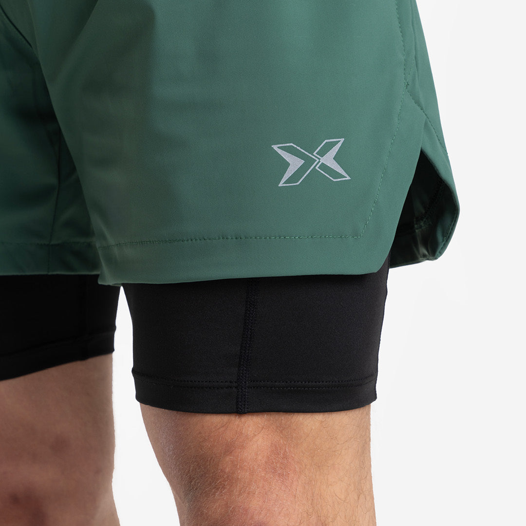 Shorts con Malla Compresión 2 en 1 Hombre Premium