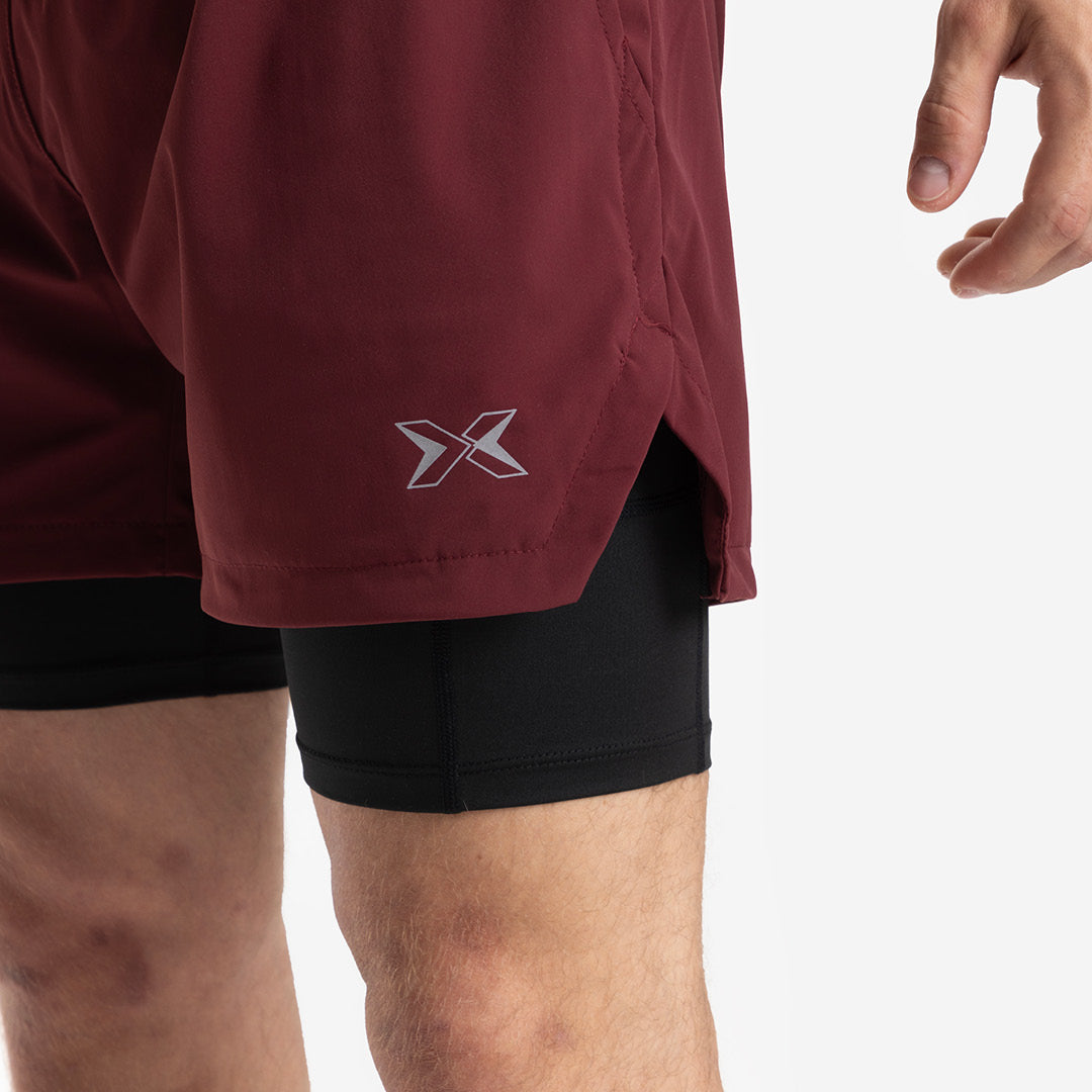 Shorts con Malla Compresión 2 en 1 Hombre Premium